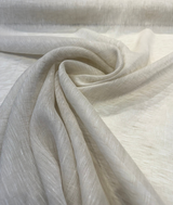 Belgian Linen Sheer Taupe Curtain Drapery Fabric - Taupe Sheer Weave, 57" Width (1 Yard)