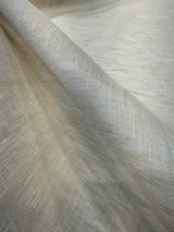 Belgian Linen Sheer Taupe Curtain Drapery Fabric - Taupe Sheer Weave, 57" Width (1 Yard)