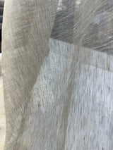 Belgian Linen Sheer Driftwood Beige Curtain Drapery Fabric - Driftwood Beige, Sheer Open Weave, 59" Width (By The Yard)
