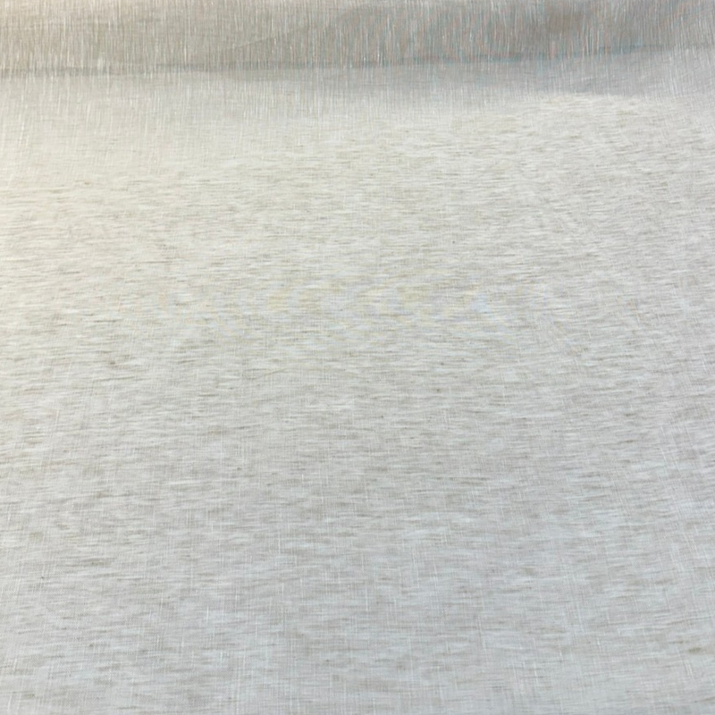 Belgian Linen Sheer Driftwood Beige Curtain Drapery Fabric - Driftwood Beige, Sheer Open Weave, 59" Width (By The Yard)