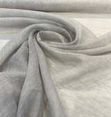 Belgian Linen Sheer Gray Curtain Drapery - 100 Percent Belgian Linen Fabric, Driftwood Beige, 59" Width (By The Yard)