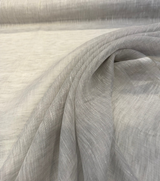 Belgian Linen Sheer Gray Curtain Drapery - 100 Percent Belgian Linen Fabric, Driftwood Beige, 59" Width (By The Yard)