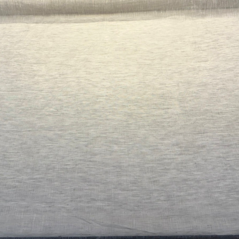 Belgian Linen Sheer Gray Curtain Drapery - 100 Percent Belgian Linen Fabric, Driftwood Beige, 59" Width (By The Yard)
