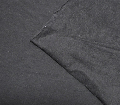 Cotton Spandex Fleece Knit Black