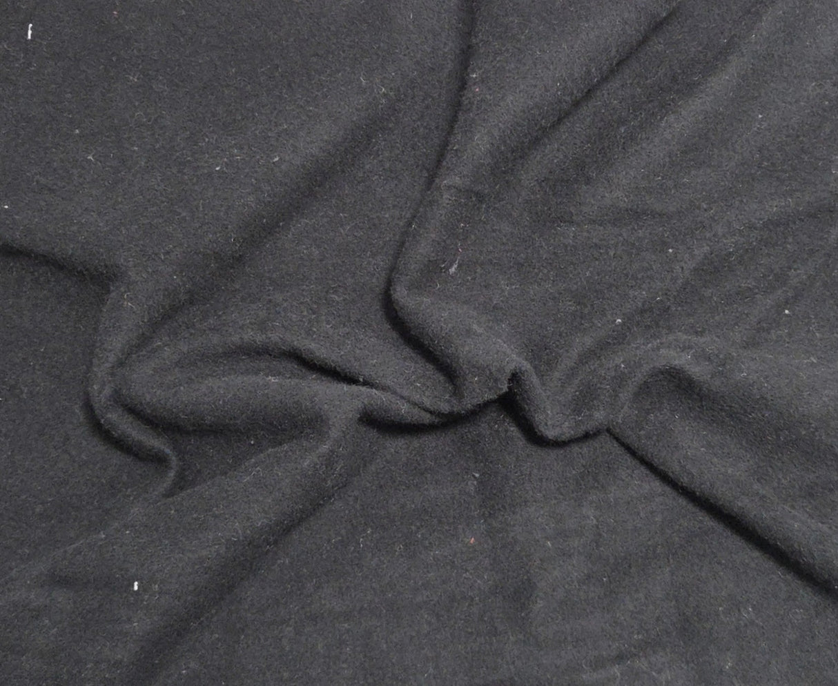 Cotton Spandex Fleece Knit Black