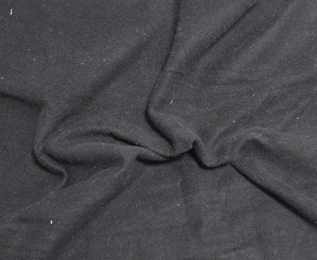 Cotton Spandex Fleece Knit Black