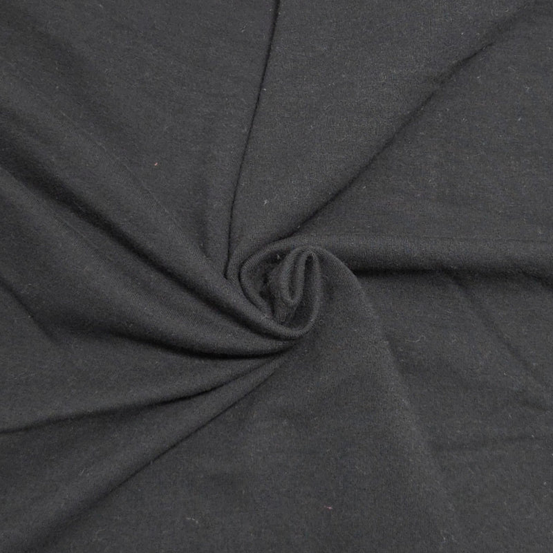 Cotton Spandex Fleece Knit Black
