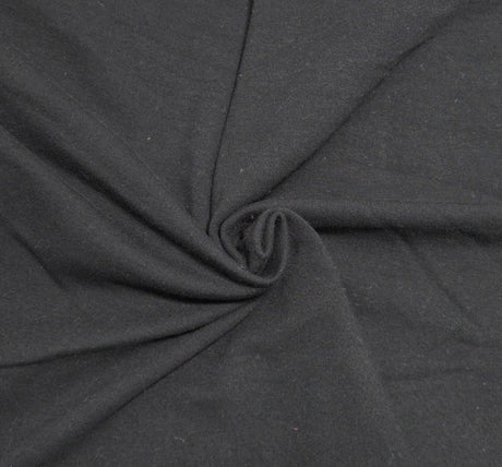 Cotton Spandex Fleece Knit Black
