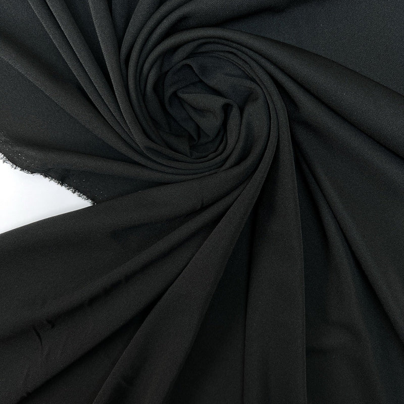 Black Polyester Knitted Fabric