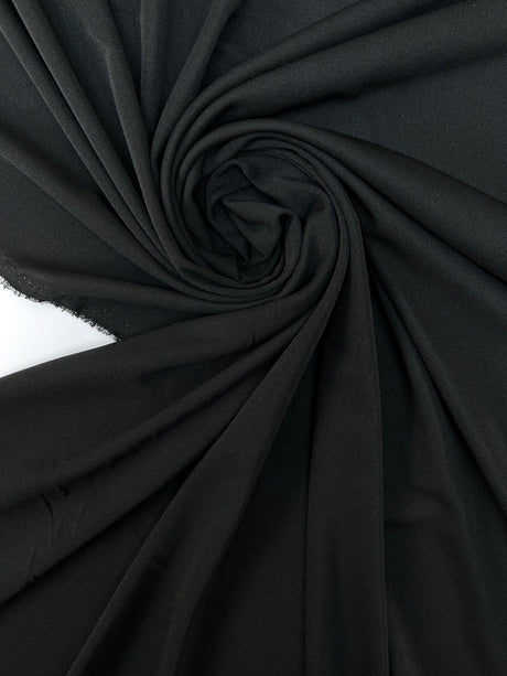 Black Polyester Knitted Fabric