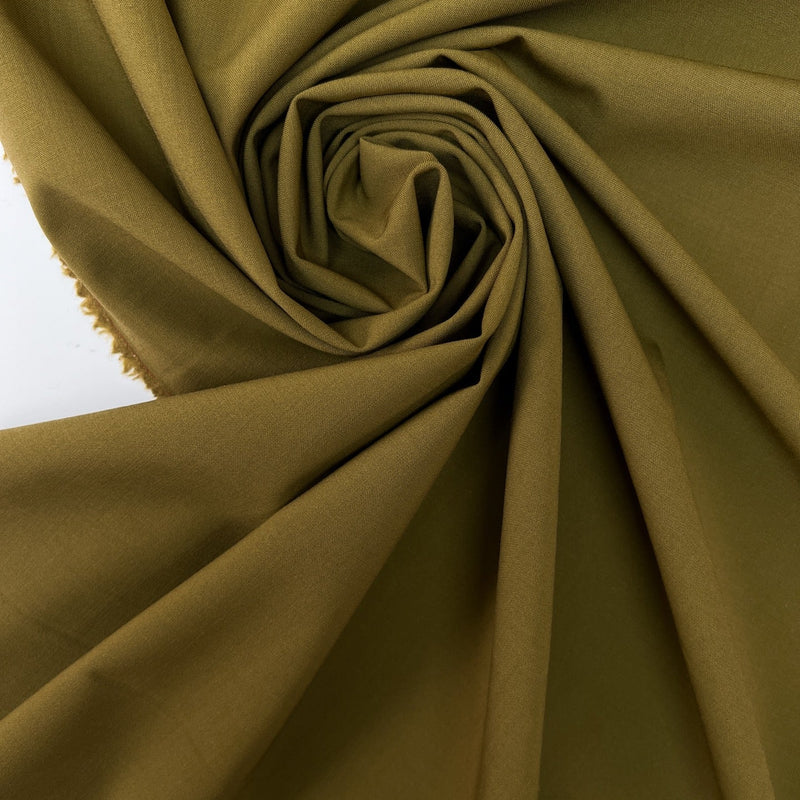 Brown Wool Blend Woven Fabric