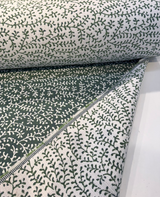 Sunbrella Eberly Jewel Acrylic Fabric - Green Vine Pattern, Railroaded, 54" Width (1 Yard)