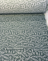 Sunbrella Eberly Jewel Acrylic Fabric - Green Vine Pattern, Railroaded, 54" Width (1 Yard)