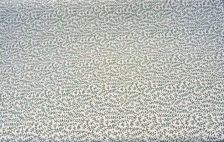 Sunbrella Eberly Jewel Acrylic Fabric - Green Vine Pattern, Railroaded, 54" Width (1 Yard)
