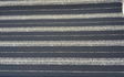 Sunbrella Alaxi Bel Air Nightfall Sunbrella Acrylic Fabric - Navy Blue, Textured White Horizontal Stripes, 54" Width (By The Yard)