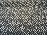Sunbrella Kaza Charcoal Solution-Dyed Acrylic Fabric - Charcoal, Graphite, Light Gray, Off-White Geometric Pattern, 56" Width (1 Yard)