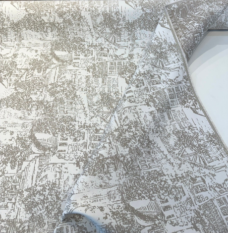 Sunbrella Hyatt Sand 145508-0004 Acrylic Fabric - Sand Beige/Ivory Scenic Toile, 54" Width (1 Yard)