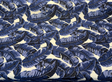Sunbrella Tropics Midnight Blue Solution-Dyed Acrylic Fabric - Midnight Blue Tropical Botanical Print, 54" Width (1 Yard)