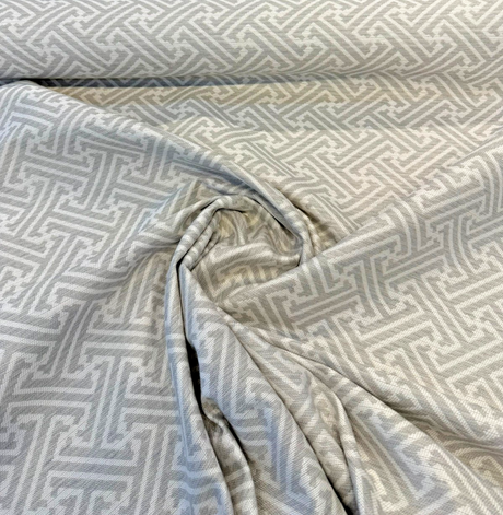 Sunbrella Meander Pebble 44216-0012 Acrylic Fabric - Pebble Gray Geometric, 54" Width (1 Yard)