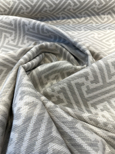Sunbrella Meander Pebble 44216-0012 Acrylic Fabric - Pebble Gray Geometric, 54" Width (1 Yard)