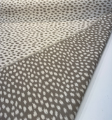 Sunbrella Agra Pebble Acrylic Fabric - Pebble, Ikat-Inspired Animal Motif, 54" Width (1 Yard)