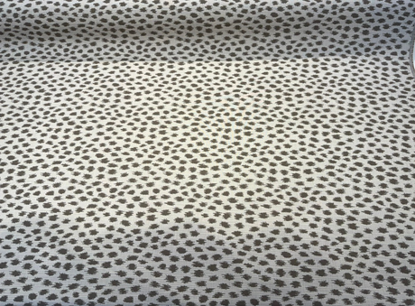 Sunbrella Agra Pebble Acrylic Fabric - Pebble, Ikat-Inspired Animal Motif, 54" Width (1 Yard)