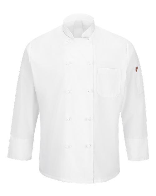 Chef Designs Mimix Ten Knot Button Chef Coat with OilBlok