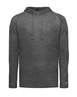 Badger Men's Tri-Blend Surplice Hooded Long Sleeve T-Shirt