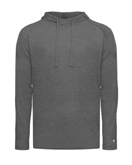 Badger Men's Tri-Blend Surplice Hooded Long Sleeve T-Shirt