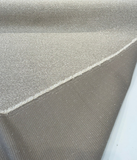 Sunbrella Outdoor Boucle Twist Taupe 1302 Acrylic Fabric - Taupe Boucle Texture, 56" Width (1 Yard)
