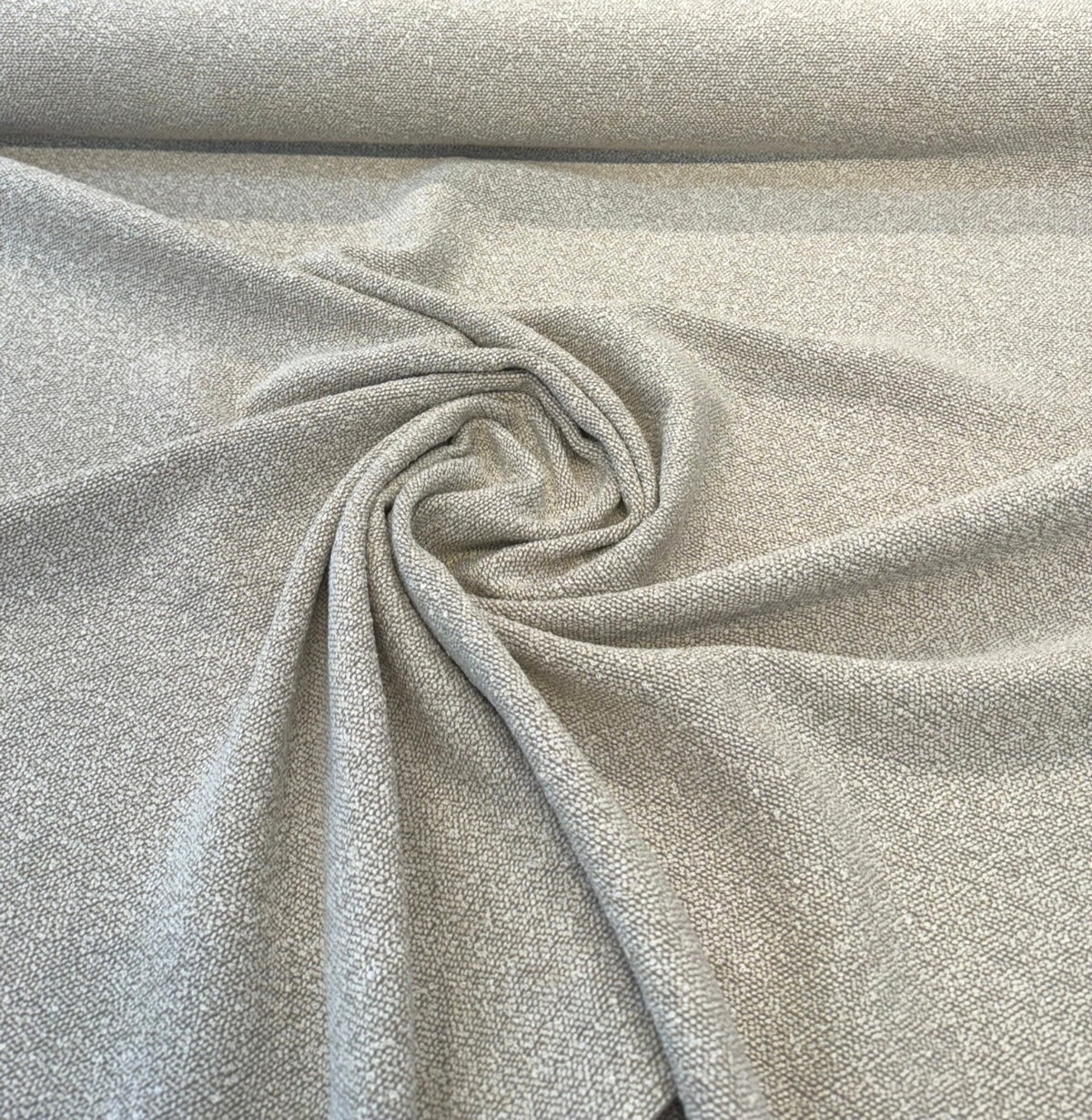 Sunbrella Outdoor Boucle Twist Taupe 1302 Acrylic Fabric - Taupe Boucle Texture, 56" Width (1 Yard)