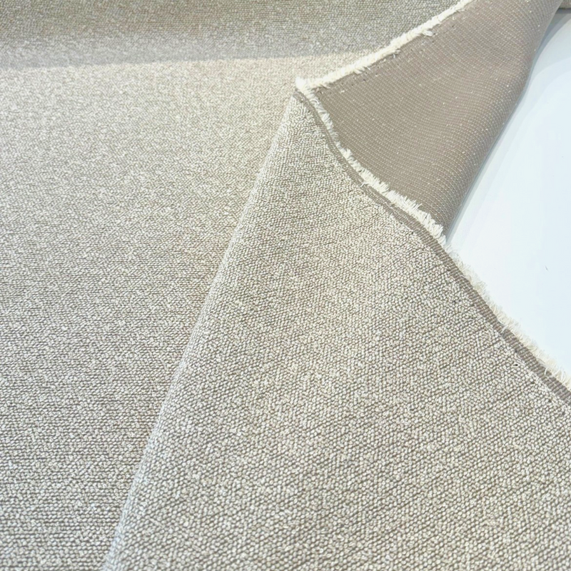 Sunbrella Outdoor Boucle Twist Taupe 1302 Acrylic Fabric - Taupe Boucle Texture, 56" Width (1 Yard)