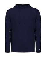 Badger Men's Tri-Blend Surplice Hooded Long Sleeve T-Shirt