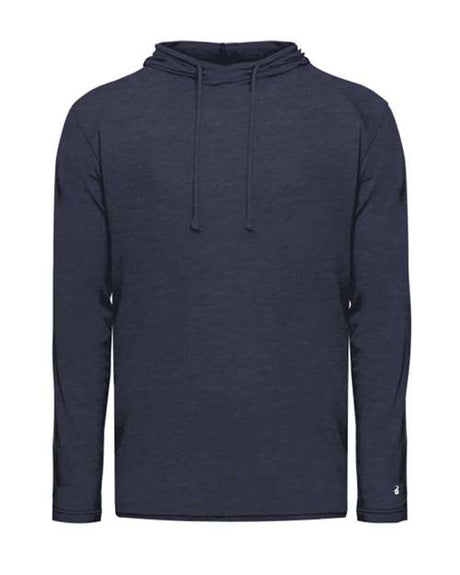 Badger Men's Tri-Blend Surplice Hooded Long Sleeve T-Shirt