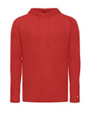 Badger Men's Tri-Blend Surplice Hooded Long Sleeve T-Shirt