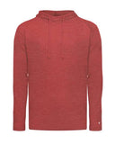 Badger Men's Tri-Blend Surplice Hooded Long Sleeve T-Shirt