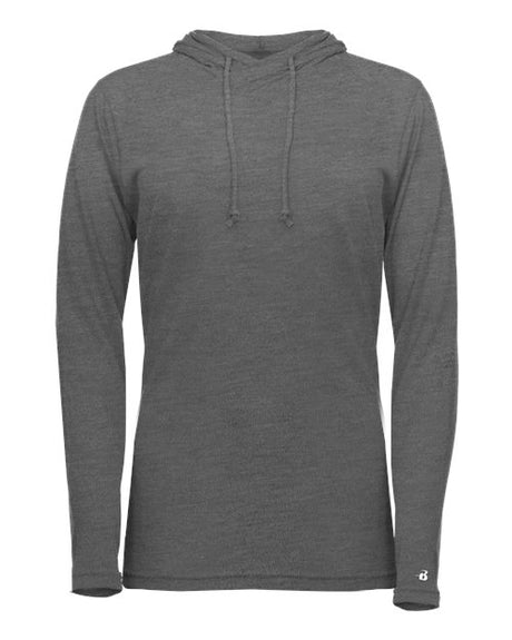 Women's Tri-Blend Surplice Long Sleeve Hooded T-Shirt