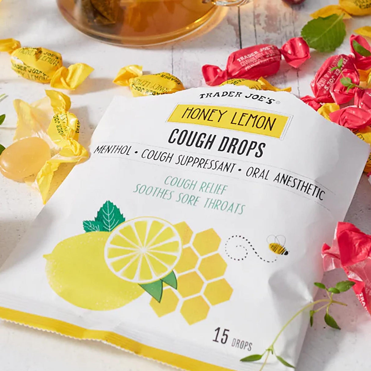 Trader Joe’s Honey Lemon Cough Drops | 15 Each