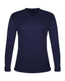 Camiseta de manga larga para mujer de mezcla triple
