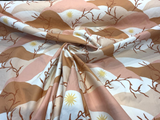 PK Washed Ashore Terracotta Elana Gabrielle Embroidered Cotton Fabric - Terracotta, Blush Pink, Peach, Sunset Orange, Soft Yellow, 54" Width (1 Yard)