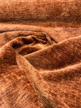 Lushscape Chenille Fabric - Terracotta, Solid With Texture, 55" Width (By The Yard)