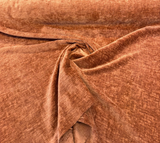 Lushscape Chenille Fabric - Terracotta, Solid With Texture, 55" Width (By The Yard)