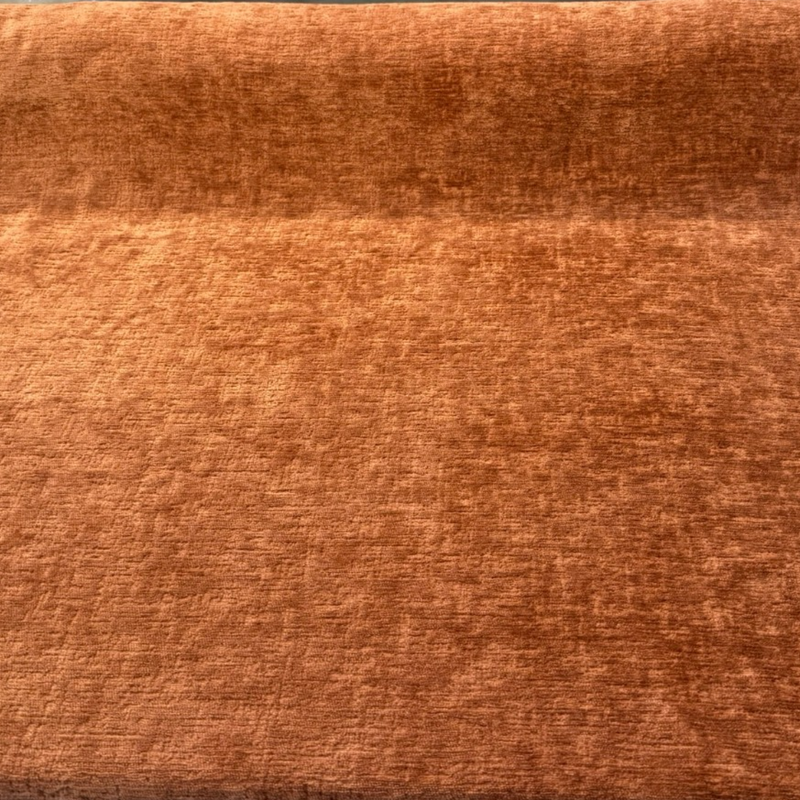 Lushscape Chenille Fabric - Terracotta, Solid With Texture, 55" Width (By The Yard)