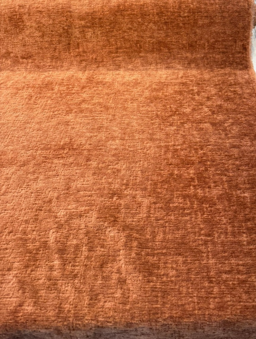 Lushscape Chenille Fabric - Terracotta, Solid With Texture, 55" Width (By The Yard)