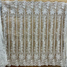 Beaded Lace Embroidered Ivory Mesh