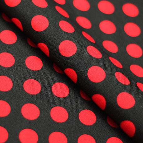 E-Z Dots Nylon Spandex Fabric - Large Polka Dots Print, 58/60" Width (1 Yard)