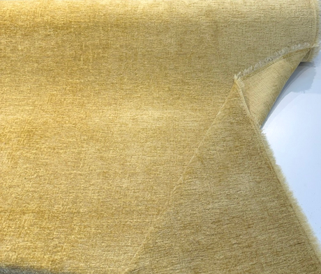 Lushscape Soft Chenille Upholstery Fabric - Gold, Solid With Texture, 55" Width (1 Yard)