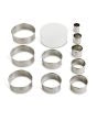 Round Shaped Metal Cookie Cutters - 10 Piece Set