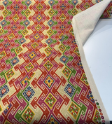 Kaumari Path Tamale Printed Cotton Fabric - Diamond Pattern, Tamale, 54" Width (1 Yard)