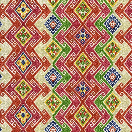 Kaumari Path Tamale Printed Cotton Fabric - Diamond Pattern, Tamale, 54" Width (1 Yard)